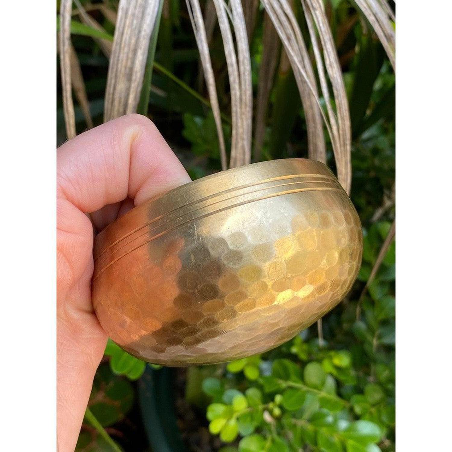 Handcrafted Copper Tibetan Singing Bowl for Meditation - Handcrafted Copper Tibetan Singing Bowl (8cm) for healing, relaxation & meditation. Creates deep tones for mind-body regeneration. Includes striker. Buy Now at Sacred Remedy
