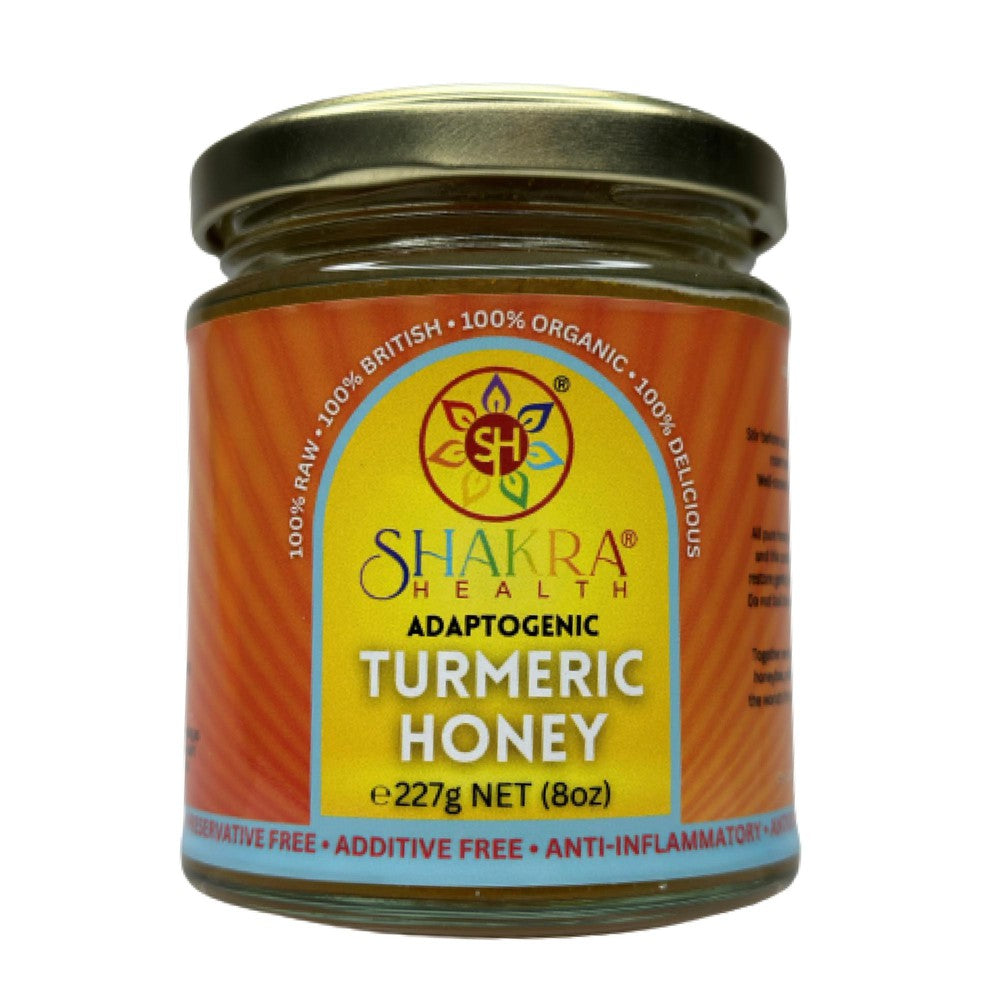 Buy Turmeric Infused Borage Honey Naturally Organic, Mild Smooth Raw - Unleash the healing power of nature with Turmeric Infused Borage Honey! This delicious honey combines the anti-inflammatory benefits of turmeric with the rich taste and antioxidants of rare borage honey. Enjoy a natural wellness boost that soothes the body, supports immunity, and tastes incredible. Perfect for daily use in drinks, yogurt, or by itself! at Sacred Remedy Online