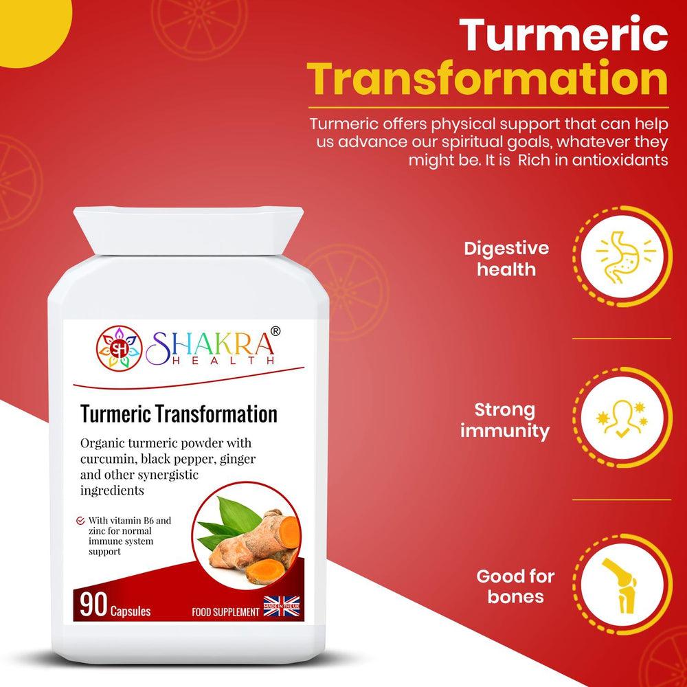 Buy Turmeric Transformation | Anti-Inflammatory 'Ayurvedic Gold' for Joints, Immunity & Energy - Our Turmeric Transformation formula goes beyond ordinary turmeric supplements. We use the purest curcumin extract and combine it with complementary ingredients like black pepper for enhanced absorption and powerful antioxidants for holistic wellness. at Sacred Remedy Online