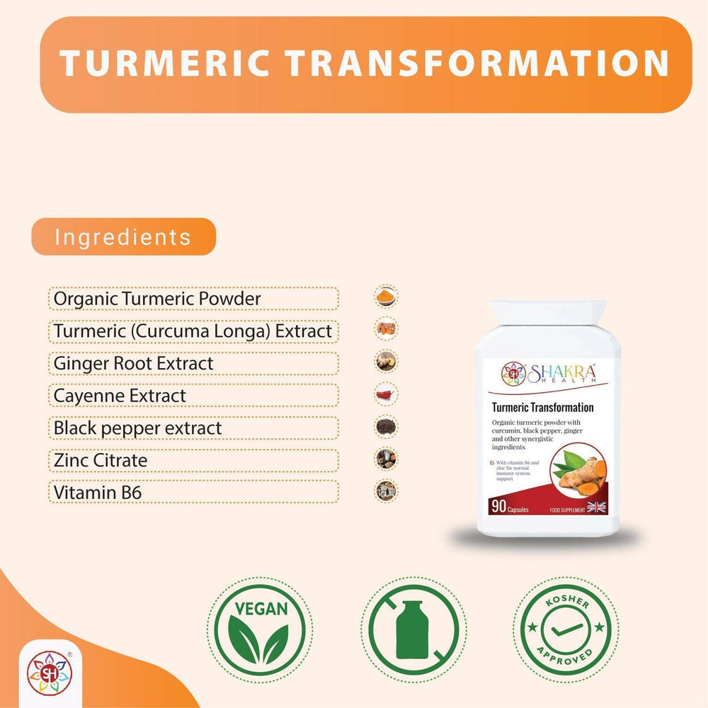 Buy Turmeric Transformation | Anti-Inflammatory 'Ayurvedic Gold' for Joints, Immunity & Energy - Our Turmeric Transformation formula goes beyond ordinary turmeric supplements. We use the purest curcumin extract and combine it with complementary ingredients like black pepper for enhanced absorption and powerful antioxidants for holistic wellness. at Sacred Remedy Online