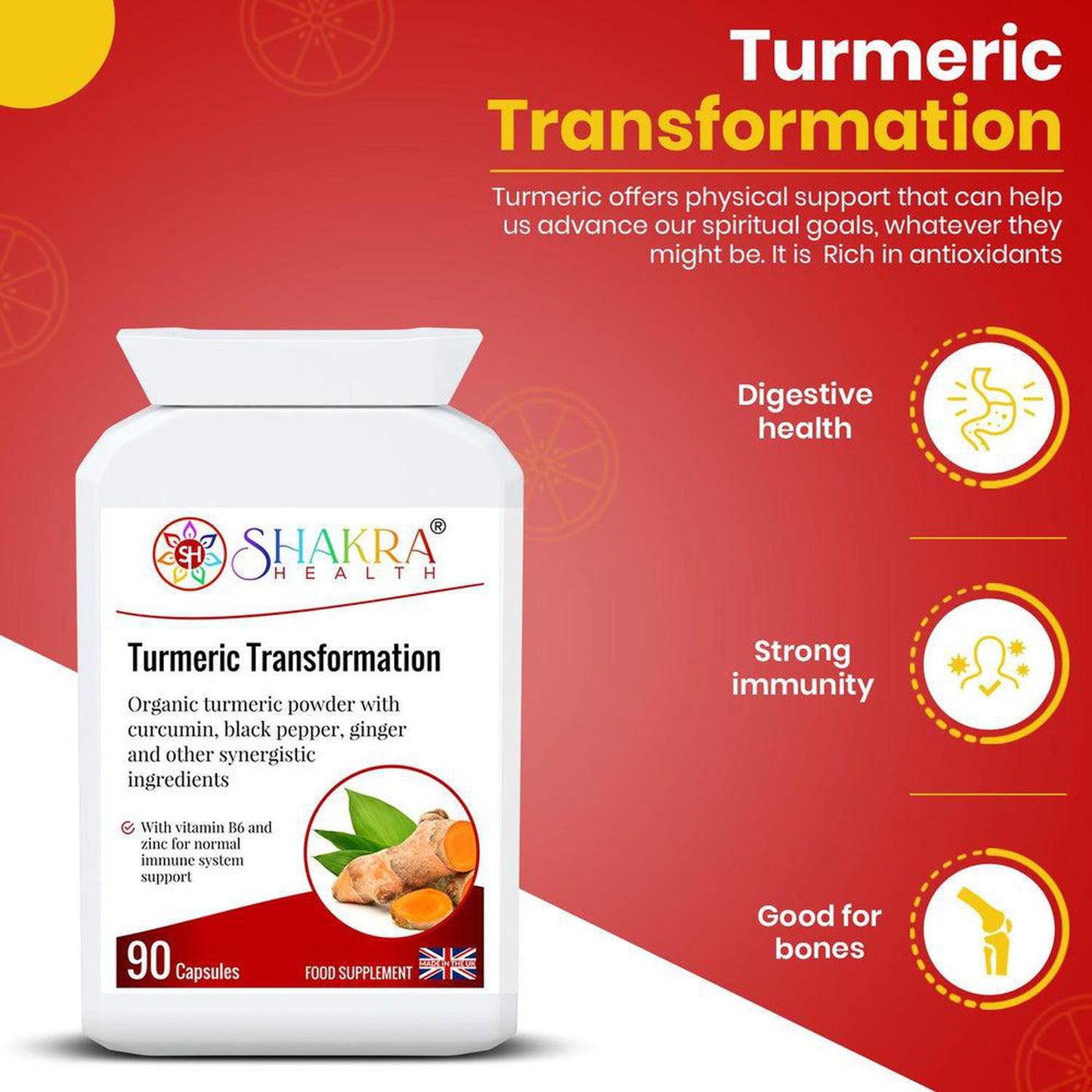 Turmeric Transformation | Anti-Inflammatory 'Ayurvedic Gold' for Joints, Immunity & Energy - Our Turmeric Transformation formula goes beyond ordinary turmeric supplements. We use the purest curcumin extract and combine it with complementary ingredients like black pepper for enhanced absorption and powerful antioxidants for holistic wellness. Buy Now at Sacred Remedy