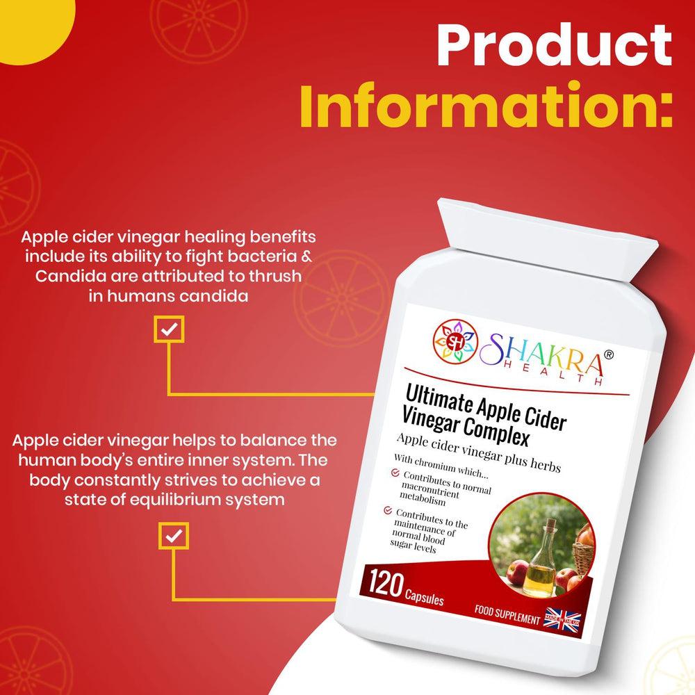 Buy Ultimate Apple Cider Vinegar Complex by Shakra Health Supplements - One of the most powerful and potent health tonics in the world is apple cider vinegar. There is a plethora of apple cider vinegar healing benefits. at Sacred Remedy Online