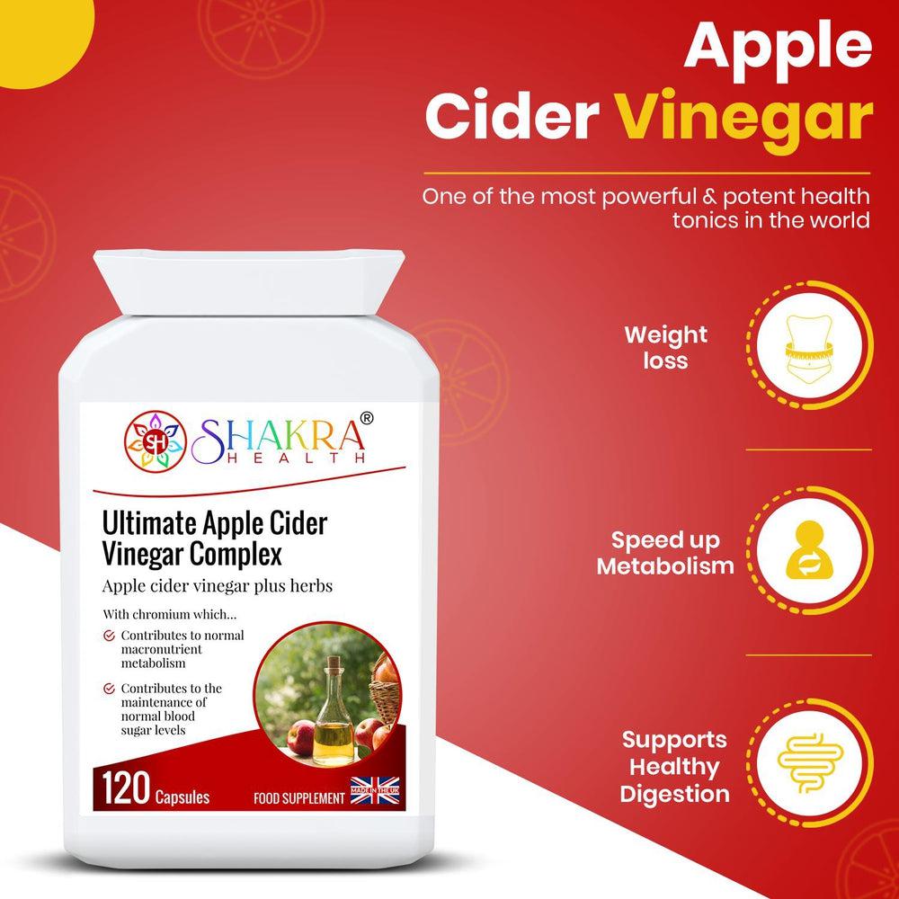 Buy Ultimate Apple Cider Vinegar Complex by Shakra Health Supplements - One of the most powerful and potent health tonics in the world is apple cider vinegar. There is a plethora of apple cider vinegar healing benefits. at Sacred Remedy Online