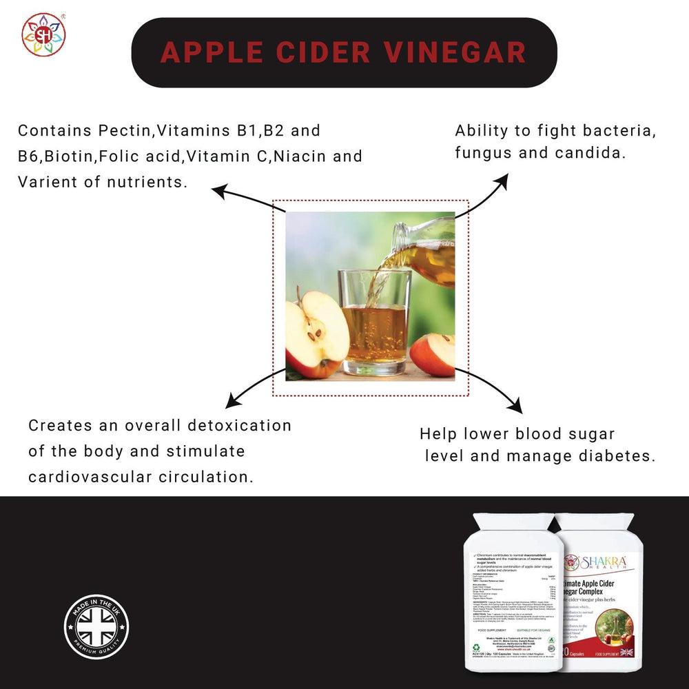 Buy Ultimate Apple Cider Vinegar Complex by Shakra Health Supplements - One of the most powerful and potent health tonics in the world is apple cider vinegar. There is a plethora of apple cider vinegar healing benefits. at Sacred Remedy Online