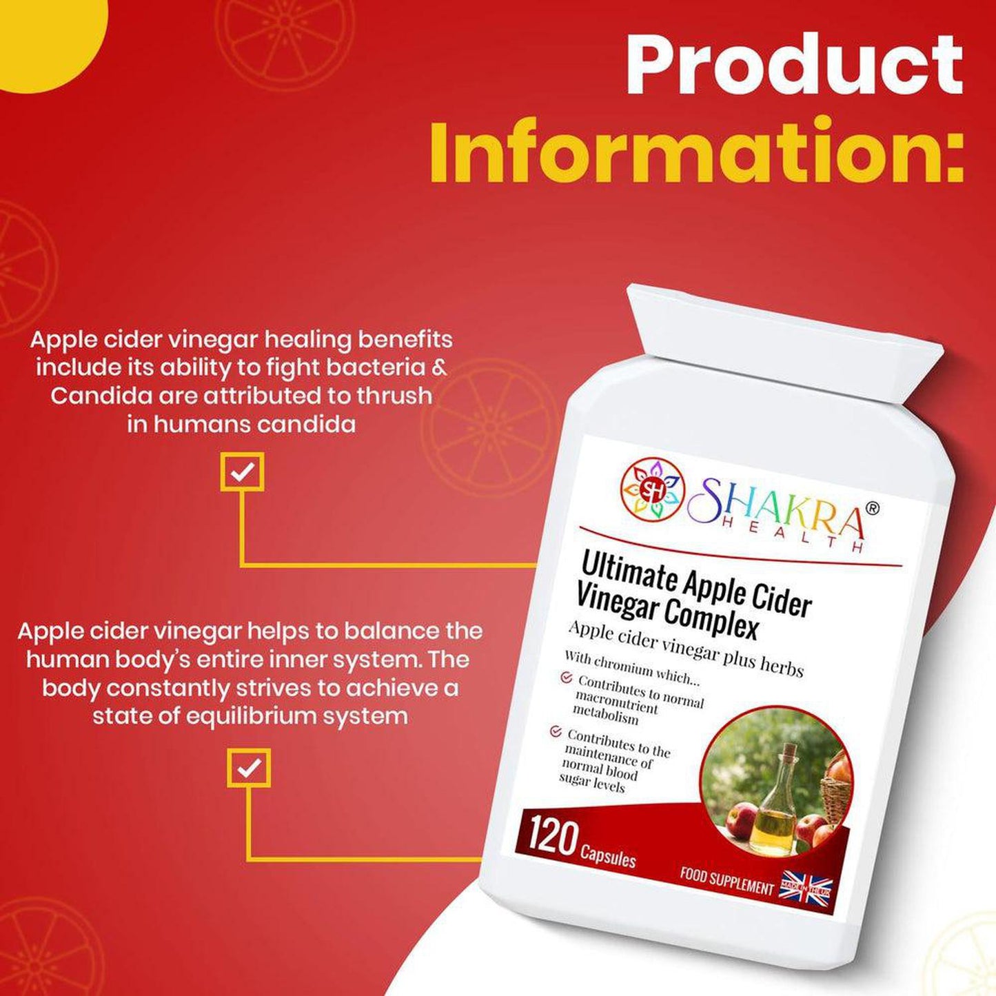 Ultimate Apple Cider Vinegar Complex by Shakra Health Supplements - One of the most powerful and potent health tonics in the world is apple cider vinegar. There is a plethora of apple cider vinegar healing benefits. Buy Now at Sacred Remedy