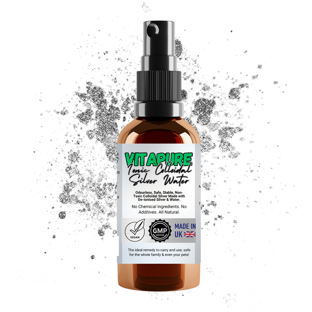 Buy Ionic Colloidal Silver Water VitaPure Spray Bottle | Nature's Best Kept Secret - Humans have enjoyed the beneficial properties of silver for thousands of years. Try VitaPure Ionic Colloidal Silver Water today! at Sacred Remedy Online