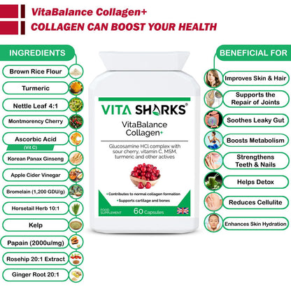 VitaBalance Collagen+ | Bone, Cartilage, Hair, Skin, Nails & Joint Support Supplement - VitaBalance Collagen+ is a health supplement for joint, collagen, bone, cartilage & an all-round flexibility support formula, which contains a special blend of food-based & herbal ingredients. Not many people think about nourishing their skeleton. Find out why you should. Buy Now at Sacred Remedy