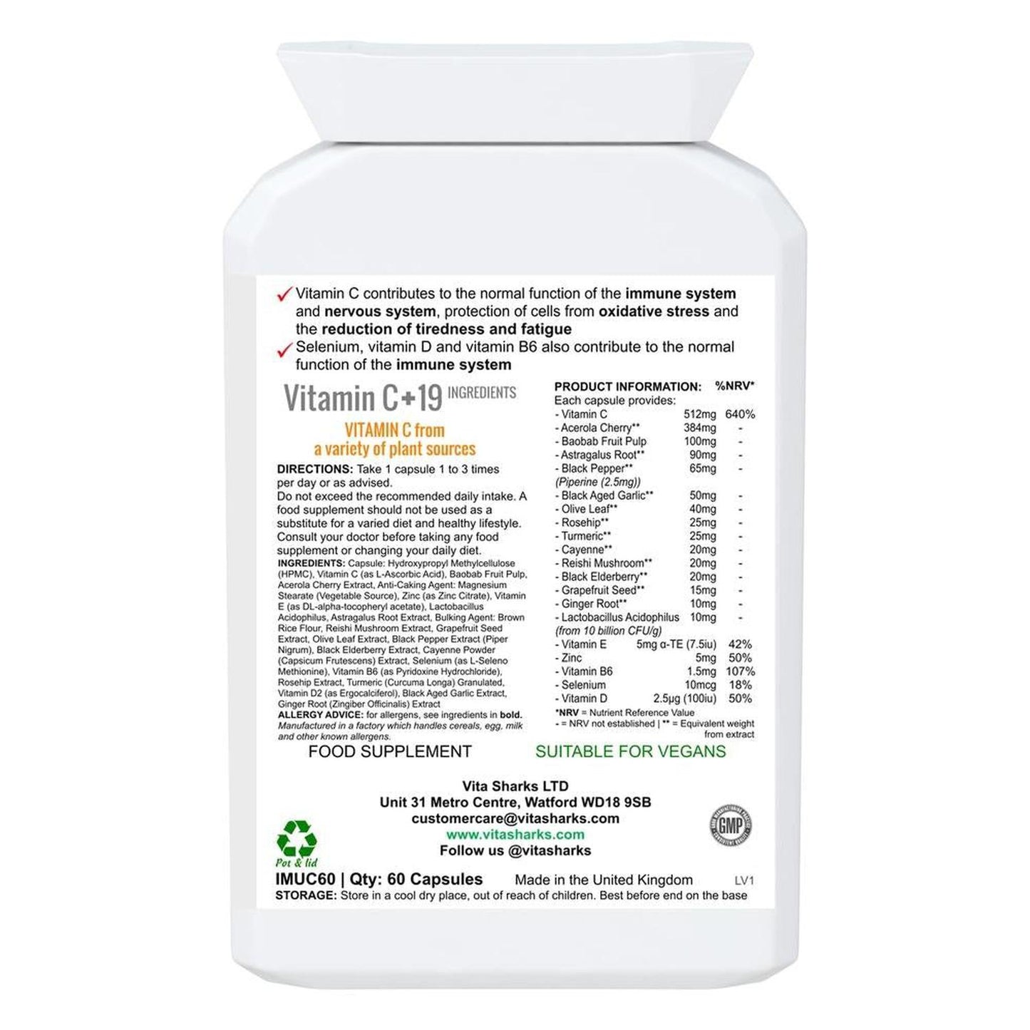 Immunity Complex + Vitamin C & D | Immunity & Anti-Viral Formula - Vitamin C intake is required more now than ever, due to the high amount of processed foods consumed. This Immunity Complex contains vitamin C from multiple sources. Buy Now at Sacred Remedy