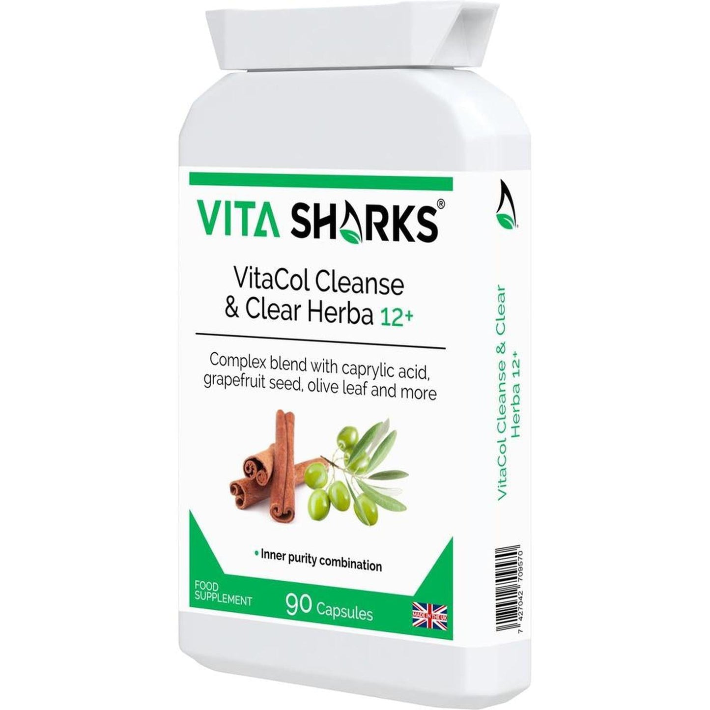 VitaCol Clense Herba 12+ | Gastrointestinal Cleanse & Detox Support - VitaCol Clense Herba 12+ is a broad-spectrum gastrointestinal cleanse & detox supplement, to support a balanced lower digestive tract & protect against internal parasites, worms & other harmful micro-organisms. It contains a range of tried and tested herbs and concentrated foods to support digestive tract health. Buy Now at Sacred Remedy