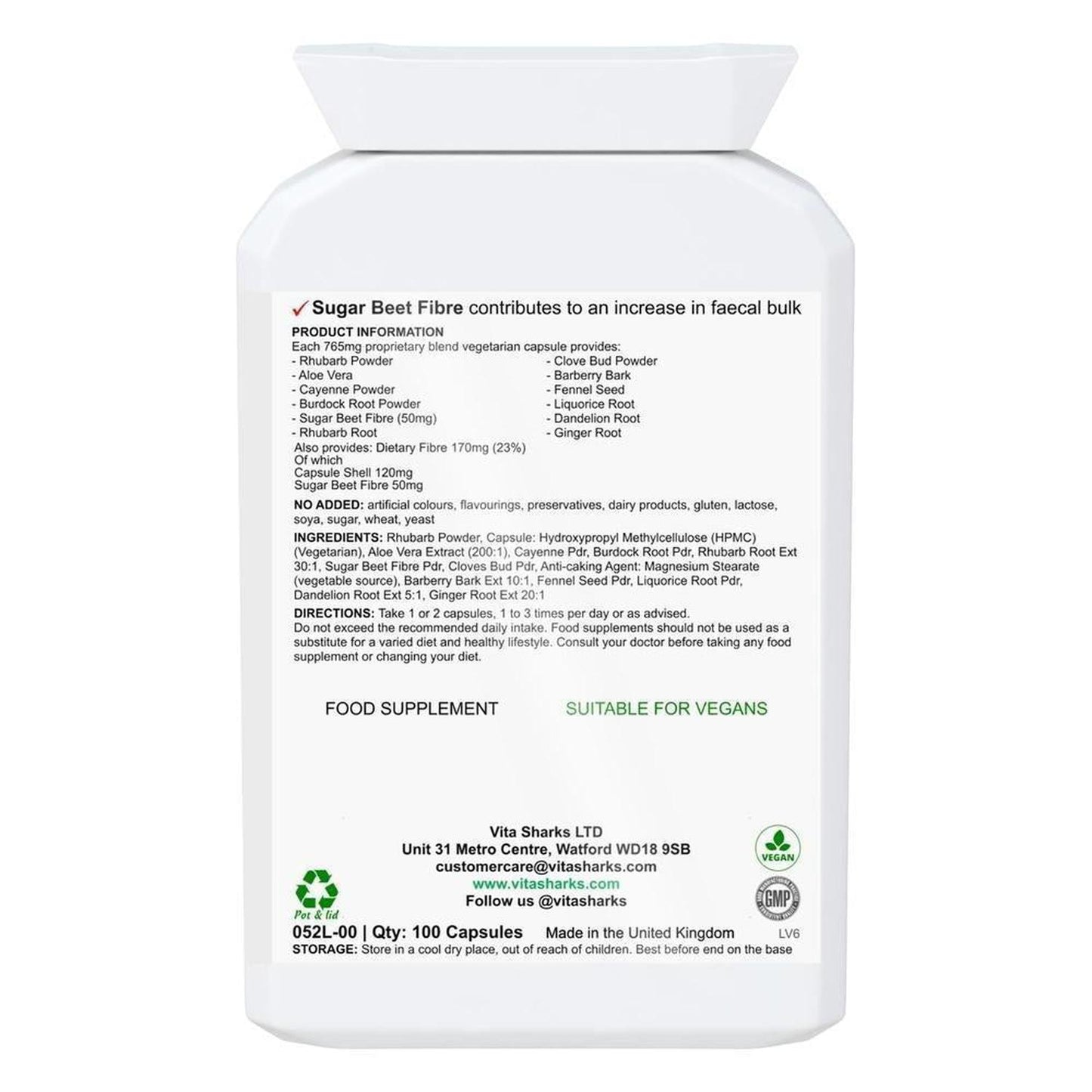 VitaCol Cleanse Herba 12 | Potent Herbal Colon Cleanser. Soften Stool & Expel Intestinal Mucus - Popular with colonic hydrotherapists, VitaCol Cleanse Herba 12 contains a range of active herbal ingredients specifically selected to contribute to an increase in faecal bulk & normal bowel function. They also act to gently cleanse, stimulate and tone the bowel wall, supporting a move towards unassisted bowel movements. Buy Now at Sacred Remedy