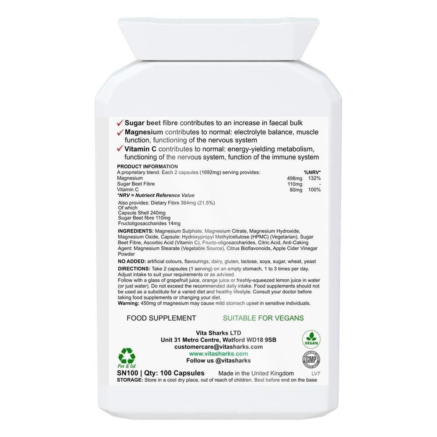 VitaCol Hydrating Clense & Detox | Magnesium Bowel Hydrating, Electrolyte Formula - A powerful yet gentle, non-habit forming colon formula. Contains nutrients selected to help increase faecal bulk and support normal bowel function Buy Now at Sacred Remedy