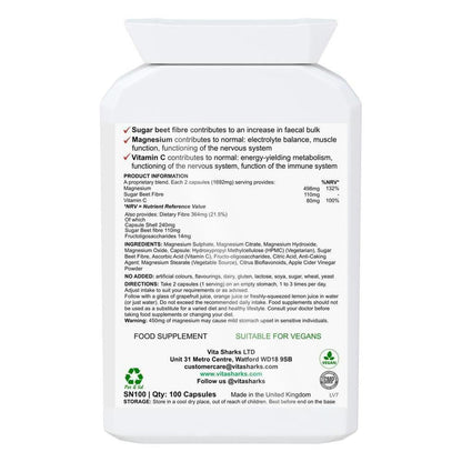 VitaCol Hydrating Clense & Detox | Magnesium Bowel Hydrating, Electrolyte Formula - A powerful yet gentle, non-habit forming colon formula. Contains nutrients selected to help increase faecal bulk and support normal bowel function Buy Now at Sacred Remedy
