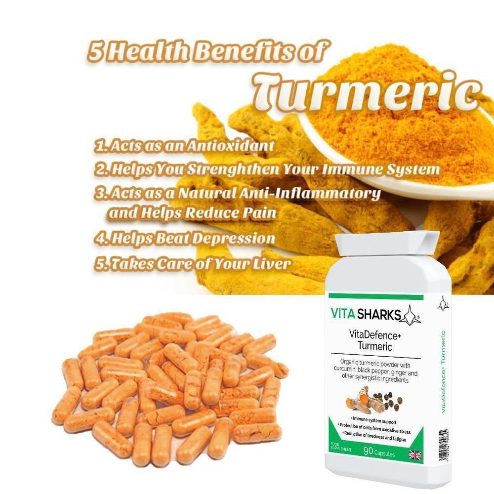 Buy VitaDefence+ Turmeric | Anti-Inflammatory, Immunity & Energy Support Supplement - Turmeric root powder supplements have been long used by Ayurvedic medicine as a basic "heal all" and anti-inflammatory. The benefits of turmeric and its active ingredients (including curcuminoids) have recently been recognised in the Western world after much TV, magazine and radio coverage. at Sacred Remedy Online