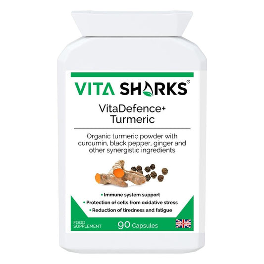 Buy VitaDefence+ Turmeric | Anti-Inflammatory, Immunity & Energy Support Supplement - Turmeric root powder supplements have been long used by Ayurvedic medicine as a basic "heal all" and anti-inflammatory. The benefits of turmeric and its active ingredients (including curcuminoids) have recently been recognised in the Western world after much TV, magazine and radio coverage. at Sacred Remedy Online