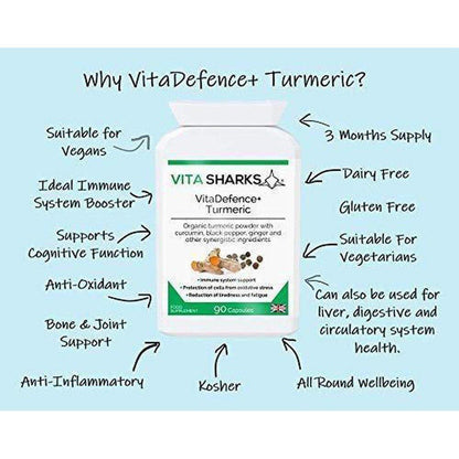 VitaDefence+ Turmeric | Anti-Inflammatory, Immunity & Energy Support Supplement - Turmeric root powder supplements have been long used by Ayurvedic medicine as a basic "heal all" and anti-inflammatory. The benefits of turmeric and its active ingredients (including curcuminoids) have recently been recognised in the Western world after much TV, magazine and radio coverage. Buy Now at Sacred Remedy