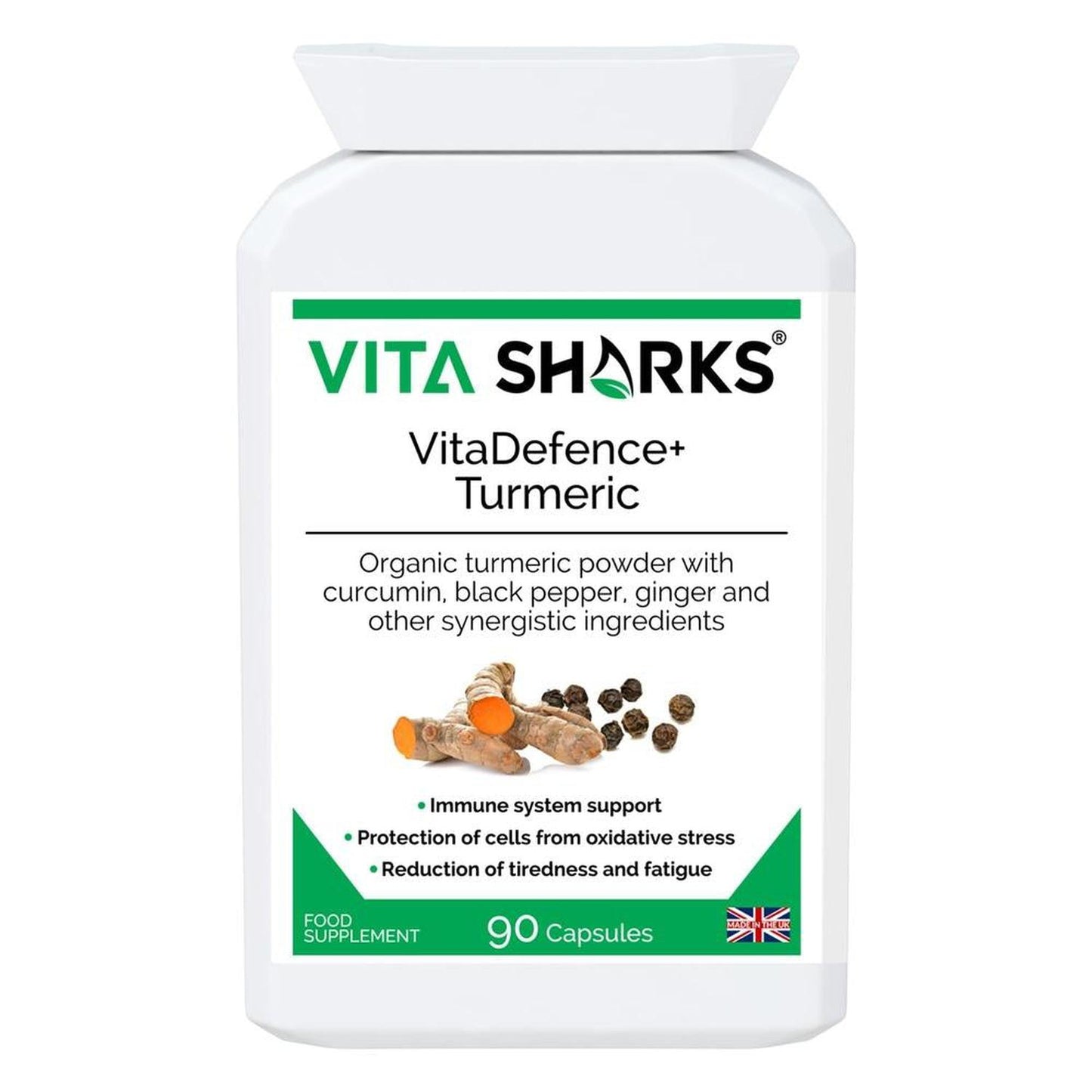 VitaDefence+ Turmeric | Anti-Inflammatory, Immunity & Energy Support Supplement - Turmeric root powder supplements have been long used by Ayurvedic medicine as a basic "heal all" and anti-inflammatory. The benefits of turmeric and its active ingredients (including curcuminoids) have recently been recognised in the Western world after much TV, magazine and radio coverage. Buy Now at Sacred Remedy