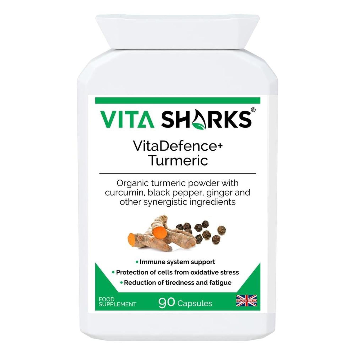 VitaDefence+ Turmeric | Anti-Inflammatory, Immunity & Energy Support Supplement - Turmeric root powder supplements have been long used by Ayurvedic medicine as a basic "heal all" and anti-inflammatory. The benefits of turmeric and its active ingredients (including curcuminoids) have recently been recognised in the Western world after much TV, magazine and radio coverage. Buy Now at Sacred Remedy