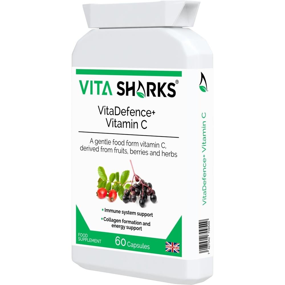 Buy VitaDefence+ Vitamin C | Non Acidic, Food Form Vitamin C Health Supplement - Packed with antioxidants, vitamins, minerals, bioflavonoids, pectins, essential oils, lycopene, carotenoids, plant sterols, catechins, polyphenolics and many other phyto-nutrients, this vitamin C health supplement is gentle and non-acidic. Ideal for long-term usage. at Sacred Remedy Online