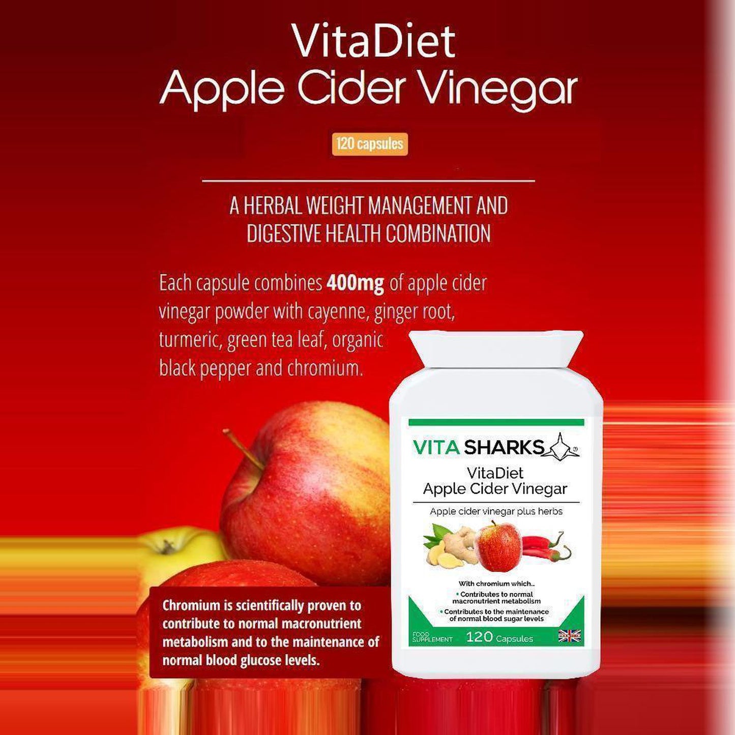 VitaDiet Apple Cider Vinegar Capsules | Combination Weight Loss & Digestion Formula - Constipation can leave you feeling bloated and heavy, while eliminating waste obviously leaves you feeling lighter. Adding apple cider vinegar to your daily (and particularly morning) routine, can help to get sluggish bowels moving and promote regularity, helping to cleanse the digestive system ready for a new day. This is because apple cider vinegar is a source of pectin, a type of soluble fibre which is found in apples. 