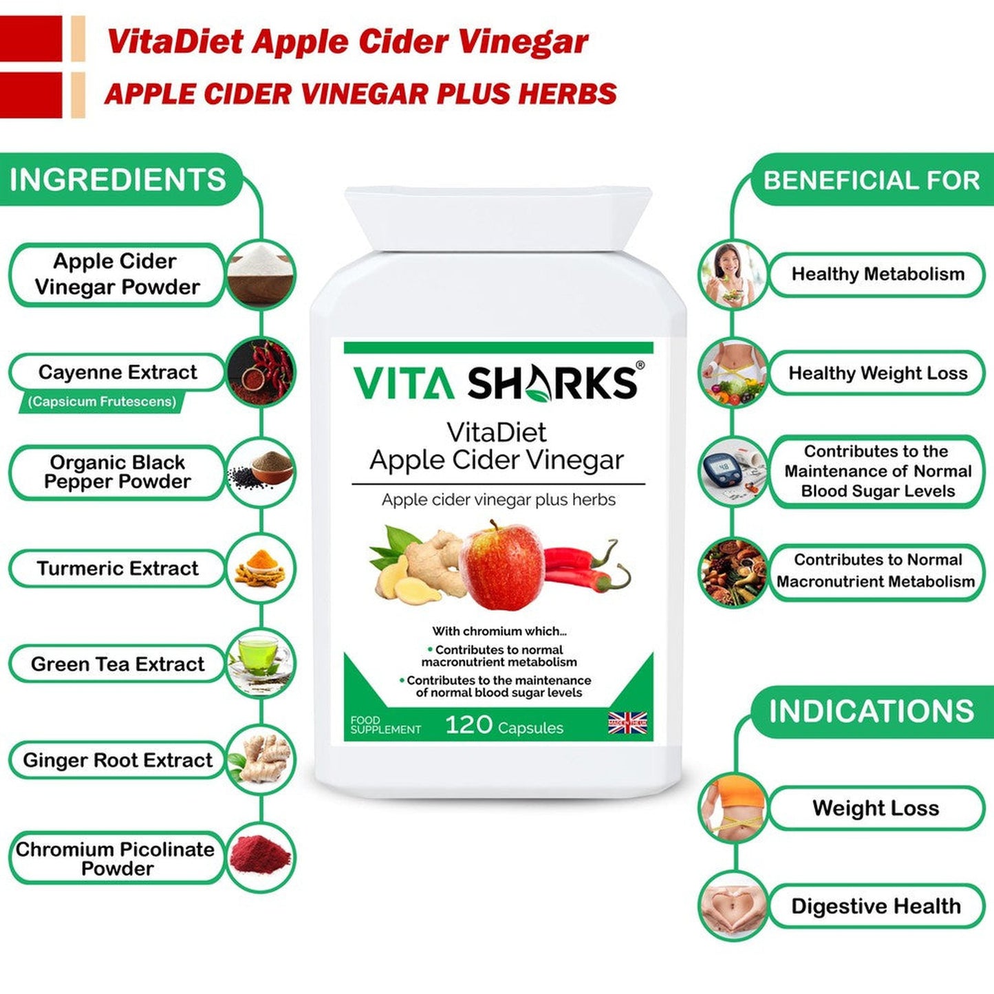 VitaDiet Apple Cider Vinegar Capsules | Combination Weight Loss & Digestion Formula - Constipation can leave you feeling bloated and heavy, while eliminating waste obviously leaves you feeling lighter. Adding apple cider vinegar to your daily (and particularly morning) routine, can help to get sluggish bowels moving and promote regularity, helping to cleanse the digestive system ready for a new day. This is because apple cider vinegar is a source of pectin, a type of soluble fibre which is found in apples. 