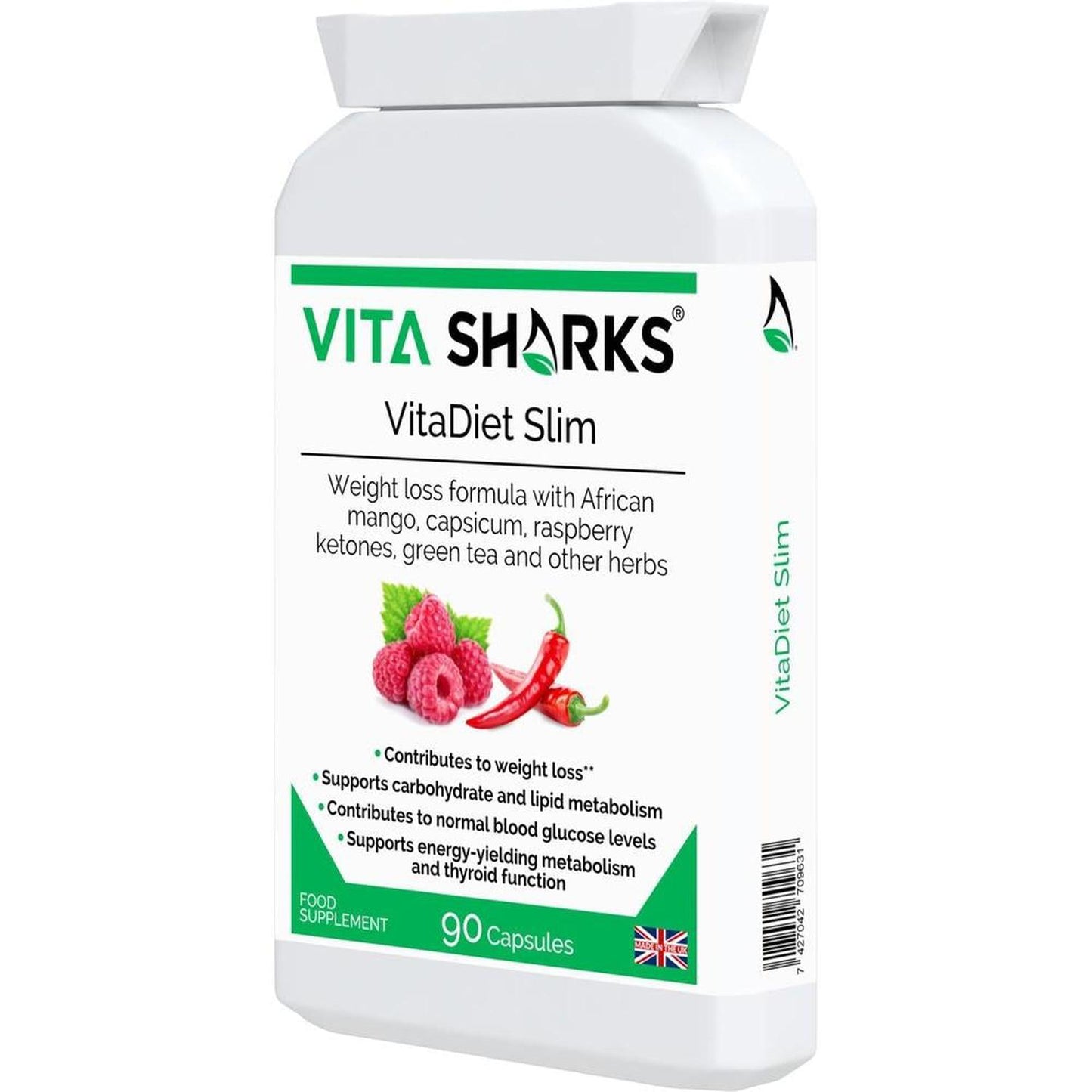 VitaDiet Slim | Thermogenic Metaboliser & Fat Burner to Support Effective Weight Loss - A thermogenic fat metaboliser & herbal weight management health supplement, supporting the body's natural fat burning processes, along with the feeling of fullness, energy levels, thyroid function, carbohydrate, lipid and fatty acid metabolism, stable blood sugar levels & other vital aspects of effective weight loss. Buy Now at Sacred Remedy