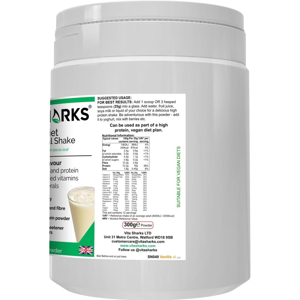 Buy VitaDiet Vanilla | Non-GM Soy Isolate Meal Replacement Shake Immune Health Supplement - Tasty filling meal shake or guilt-free dessert at just 87 calories per serving! Ideal daily shake for slimmers as part of a calorie-controlled diet. Low in fat & fortified with vitamins minerals, also containing fibre adding bulk and promoting a feeling of fullness (helping to curb the appetite). at Sacred Remedy Online