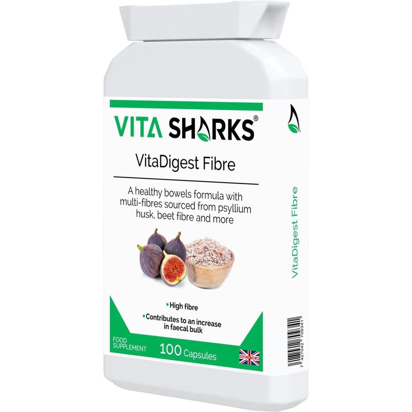 VitaDigest Fibre | Multi-Fibre Nutritional Complex to Increase Faecal Bulk & Soften Stools - A multi-fibre blend, providing 513mg of dietary fibre per capsule. The high-quality fibre is derived from psyllium husk, flaxseed, sugar beet, prune juice, fig fruit, rhubarb, pectin and other naturally high-fibre foods and herbs. Buy Now at Sacred Remedy