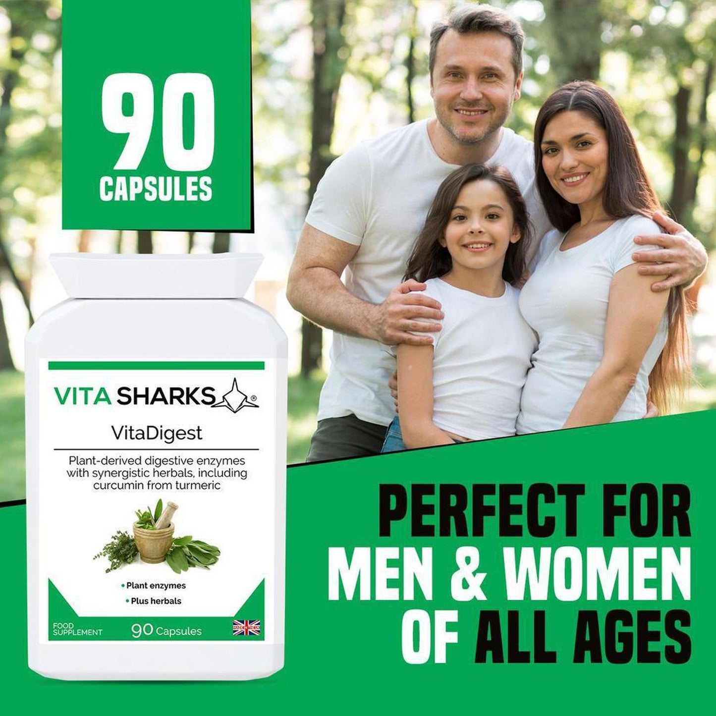 VitaDigest | High Strength Plant Digestive Enzymes. Immunity, Health & Vitamin Support - A high-strength health supplement which combines a broad spectrum range of plant-derived digestive enzymes with carminative, anti-spasmodic and gut-soothing herbs. A unique blend to aid the digestive system naturally and healthily. Buy Now at Sacred Remedy