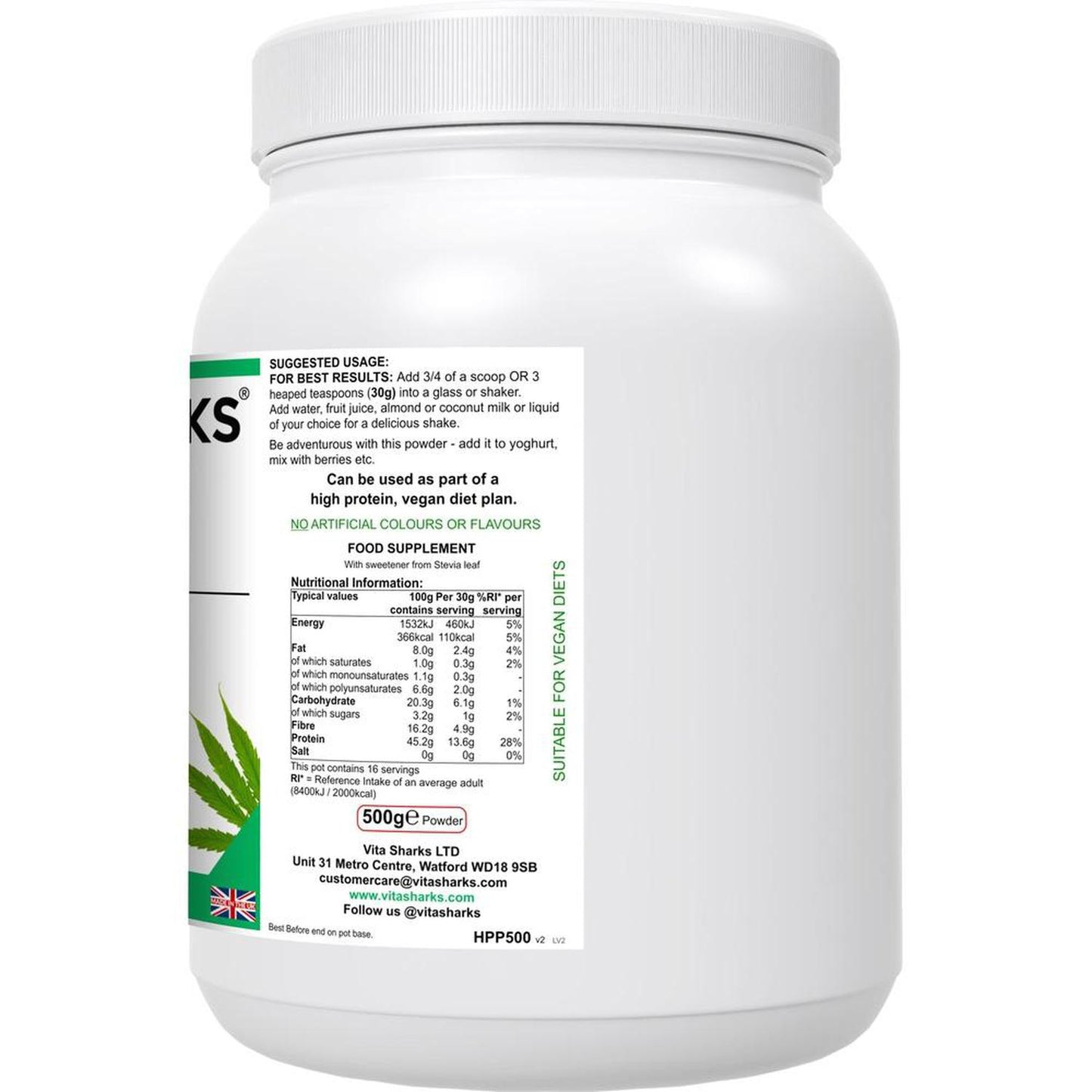 VitaHemp+ Power Blend | Healthy Colon, Hemp Seed Plant Protein Supplement - A balanced & natural protein from hemp seed, as well as a range of phyto-nutrients from nutritious superfoods & herbs. High in dietary fibre, beneficial for a healthy colon. It beats single-ingredient protein powders hands-down! Buy Now at Sacred Remedy