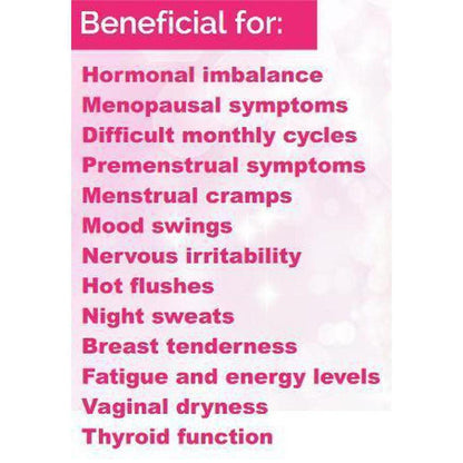 VitaLady Meno | Support for PMS, Perimenopause, Menopause & Uncomfortable Cycles - Monthly cycles & the menopause is no fun. Try our natural menopause support to help you feel wonderful. A traditional combination formula, designed to help gently relieve discomfort. May help improve the frequency / intensity of hot flashes and disrupted sleep at night. All natural & plant-based ingredients. Buy Now at Sacred Remedy