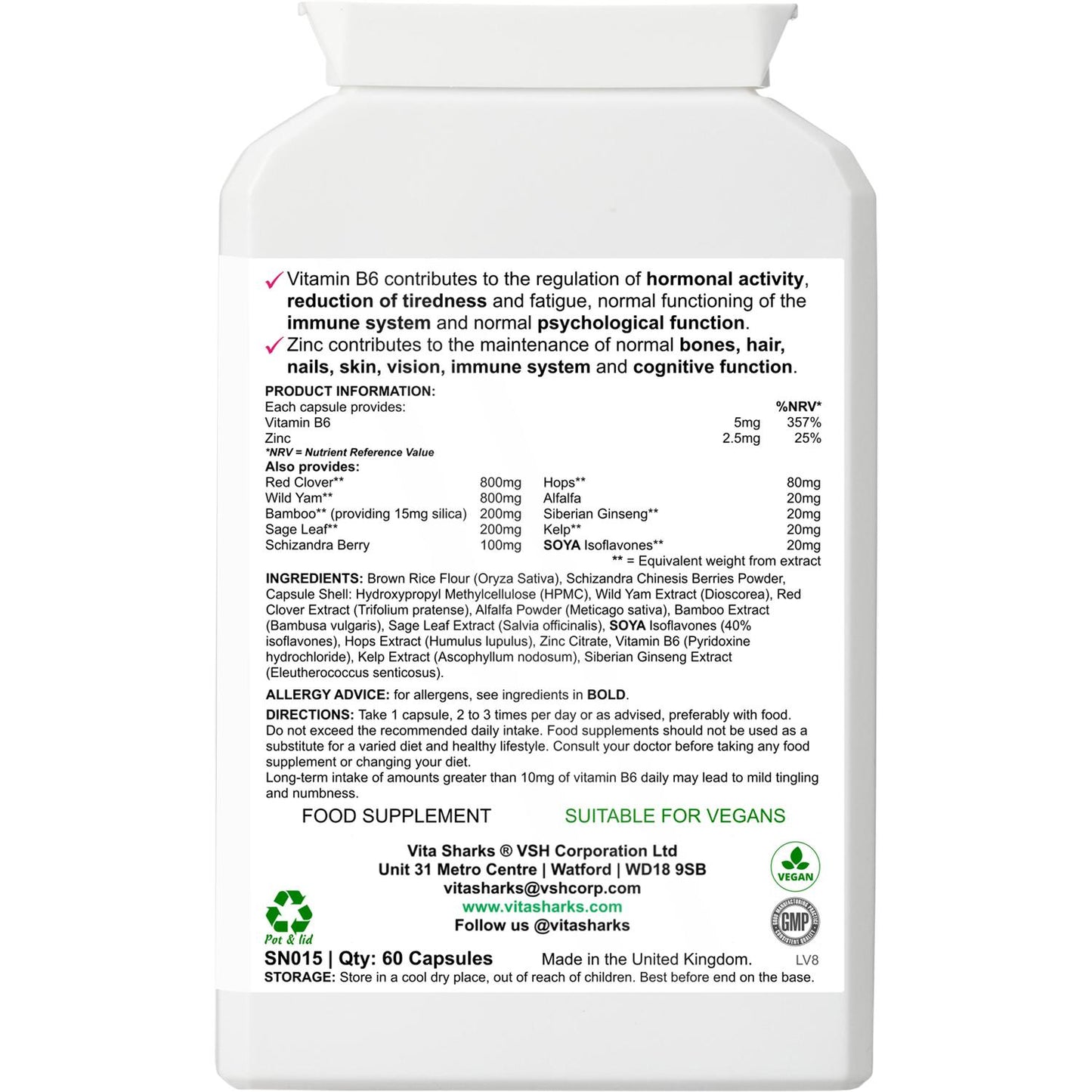 VitaLady Meno | Support for PMS, Perimenopause, Menopause & Uncomfortable Cycles - Monthly cycles & the menopause is no fun. Try our natural menopause support to help you feel wonderful. A traditional combination formula, designed to help gently relieve discomfort. May help improve the frequency / intensity of hot flashes and disrupted sleep at night. All natural & plant-based ingredients. Buy Now at Sacred Remedy