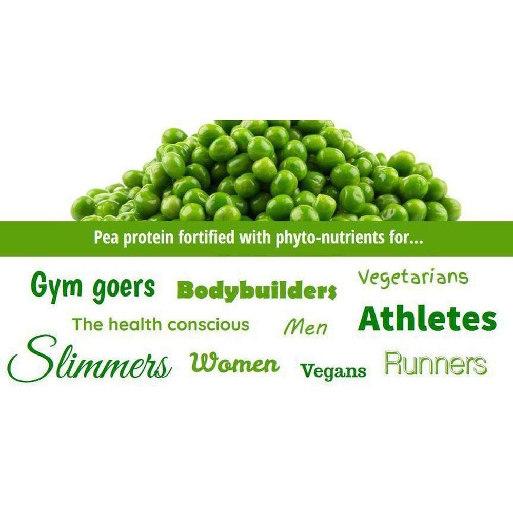 Buy VitaNourish Power Pea Shake | Protein Shake with Nutrient Dense Superfoods & Phyto-Nutrients - A high quality pea protein powder (from snap peas), blended with a range of other nutrient-dense superfoods and herbs for added antioxidants, fibre and phyto-nutrients. This unique formula contains a concentrated level of pea protein - from the 6% found in fresh peas up to around 80% providing 72.2g of protein per 100g at Sacred Remedy Online