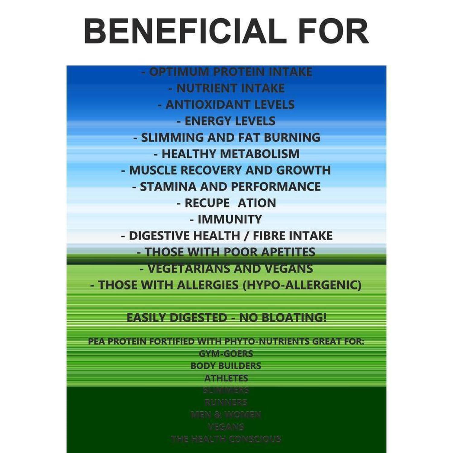 VitaNourish Power Pea Shake | Protein Shake with Nutrient Dense Superfoods & Phyto-Nutrients - A high quality pea protein powder (from snap peas), blended with a range of other nutrient-dense superfoods and herbs for added antioxidants, fibre and phyto-nutrients. This unique formula contains a concentrated level of pea protein - from the 6% found in fresh peas up to around 80% providing 72.2g of protein per 100g Buy Now at Sacred Remedy