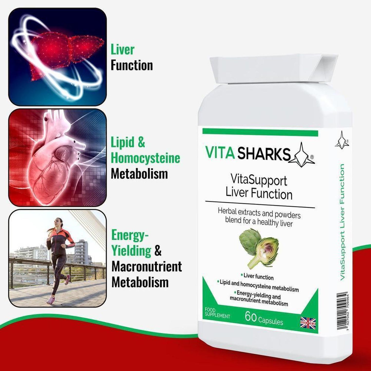 VitaSupport Liver Function | Body Detoxification Supplement with Herbal Extracts and Vitamins - Designed to support detoxification, particularly during periods of over-indulgence in food, alcohol or smoking. The health supplement helps to cleanse a congested liver & gallbladder supporting cell repair & protection. Formulated to stimulate, flush, cleanse & protect these two important organs. Buy Now at Sacred Remedy