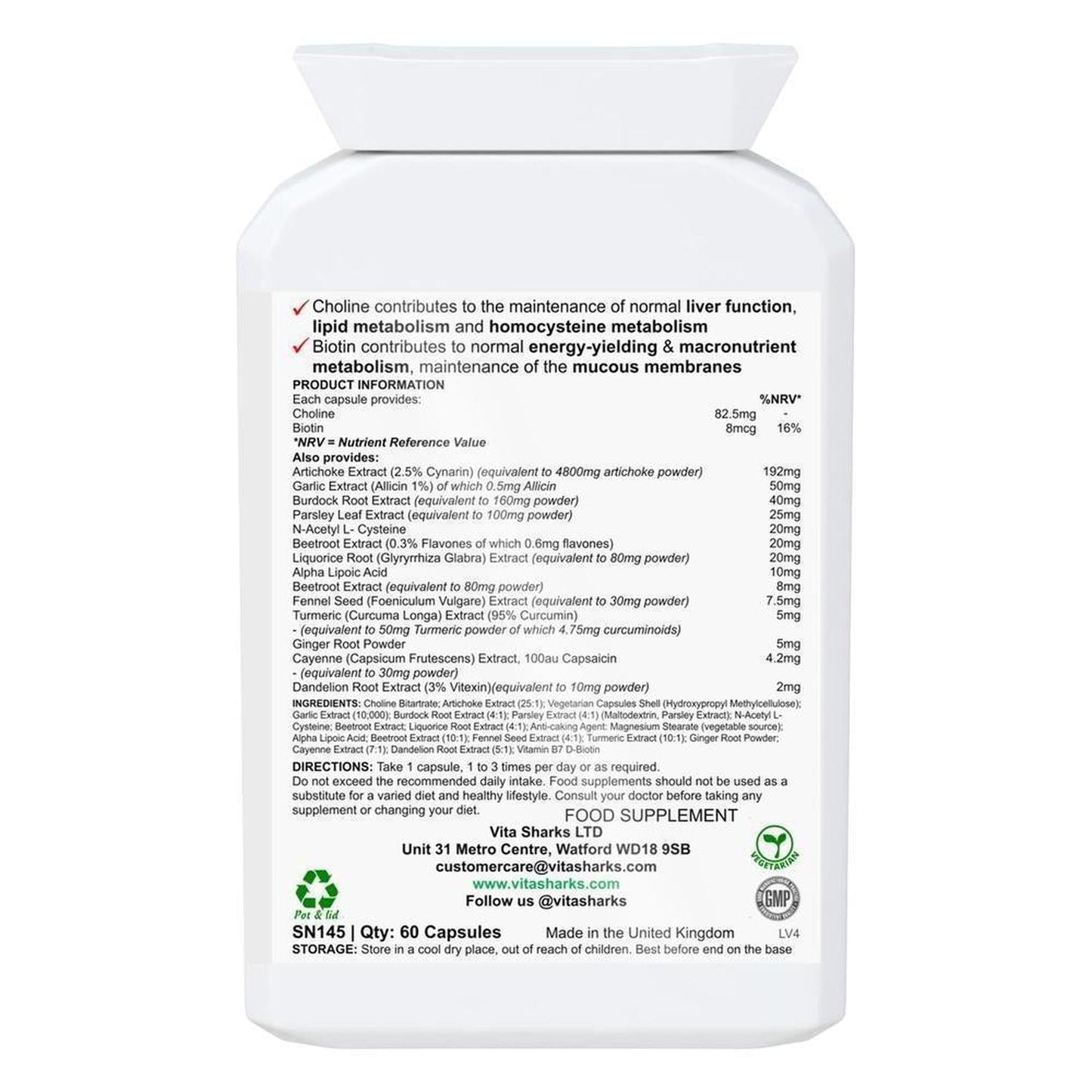 VitaSupport Liver Function | Body Detoxification Supplement with Herbal Extracts and Vitamins - Designed to support detoxification, particularly during periods of over-indulgence in food, alcohol or smoking. The health supplement helps to cleanse a congested liver & gallbladder supporting cell repair & protection. Formulated to stimulate, flush, cleanse & protect these two important organs. Buy Now at Sacred Remedy