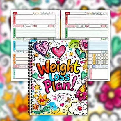 Wellness Diary & Weight Loss Tracker | A5 Spiral Bound Journal - Stay motivated with our A5 Wellness Diary. 52 weeks of meal, exercise, and progress tracking in a quirky, colourful design. Shop holistic health at Sacred Remedy. Buy Now at Sacred Remedy