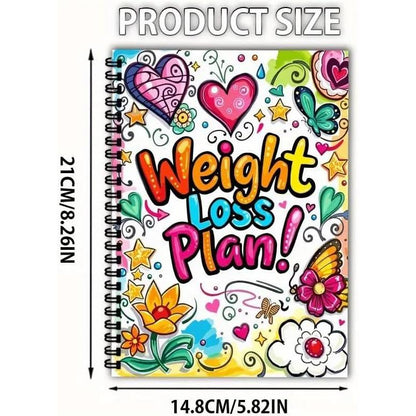 Wellness Diary & Weight Loss Tracker | A5 Spiral Bound Journal - Stay motivated with our A5 Wellness Diary. 52 weeks of meal, exercise, and progress tracking in a quirky, colourful design. Shop holistic health at Sacred Remedy. Buy Now at Sacred Remedy
