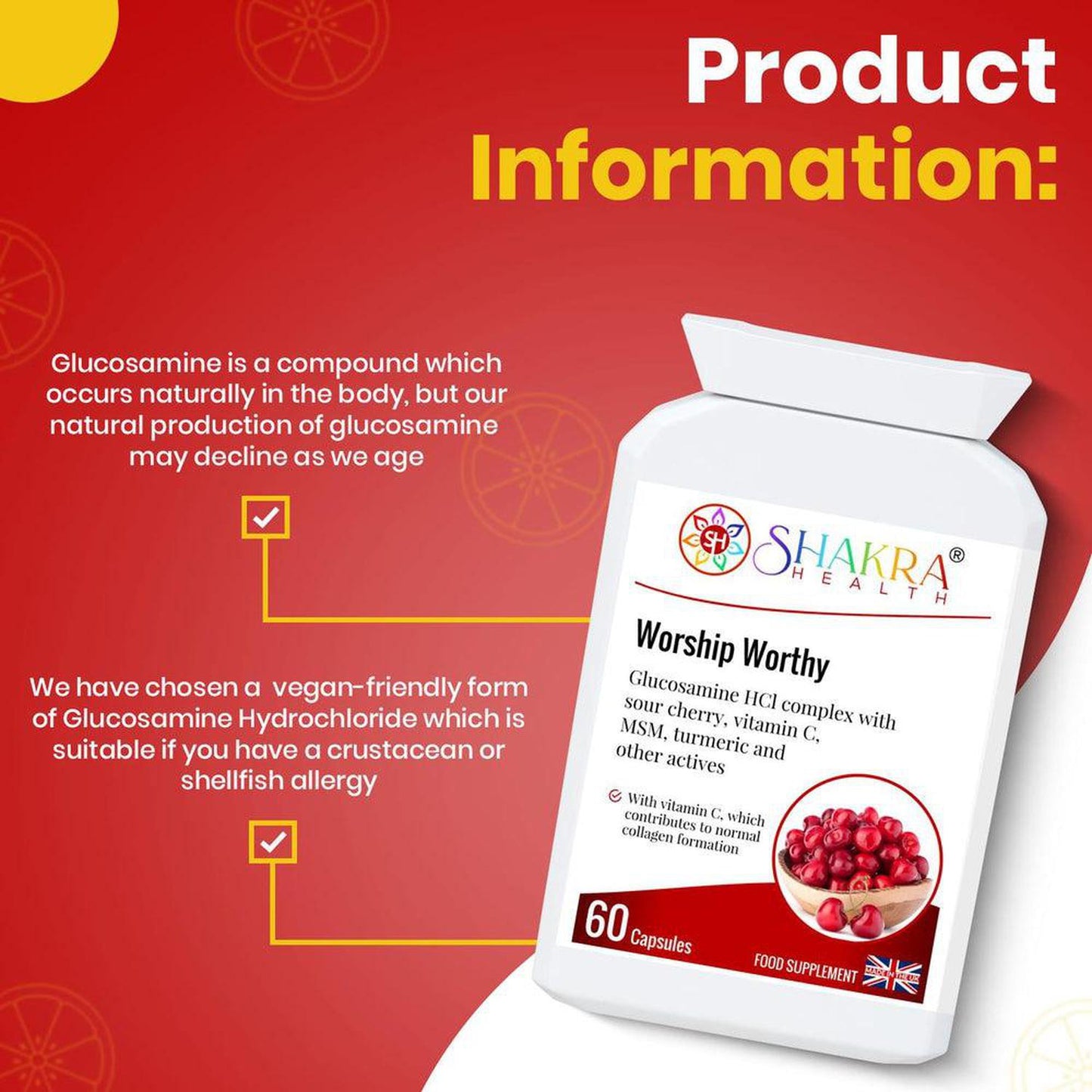 Worship Worthy Collagen, Bone, Joint, Cartilage & Connective Tissue Formula - Healthy cartilage, tendons, ligaments and muscles are all necessary to keep our joints in fine fettle. This supplement offers specific support for collagen formation. Glucosamine is a compound which occurs naturally in the body, but our natural production of glucosamine may decline as we age. Buy Now at Sacred Remedy