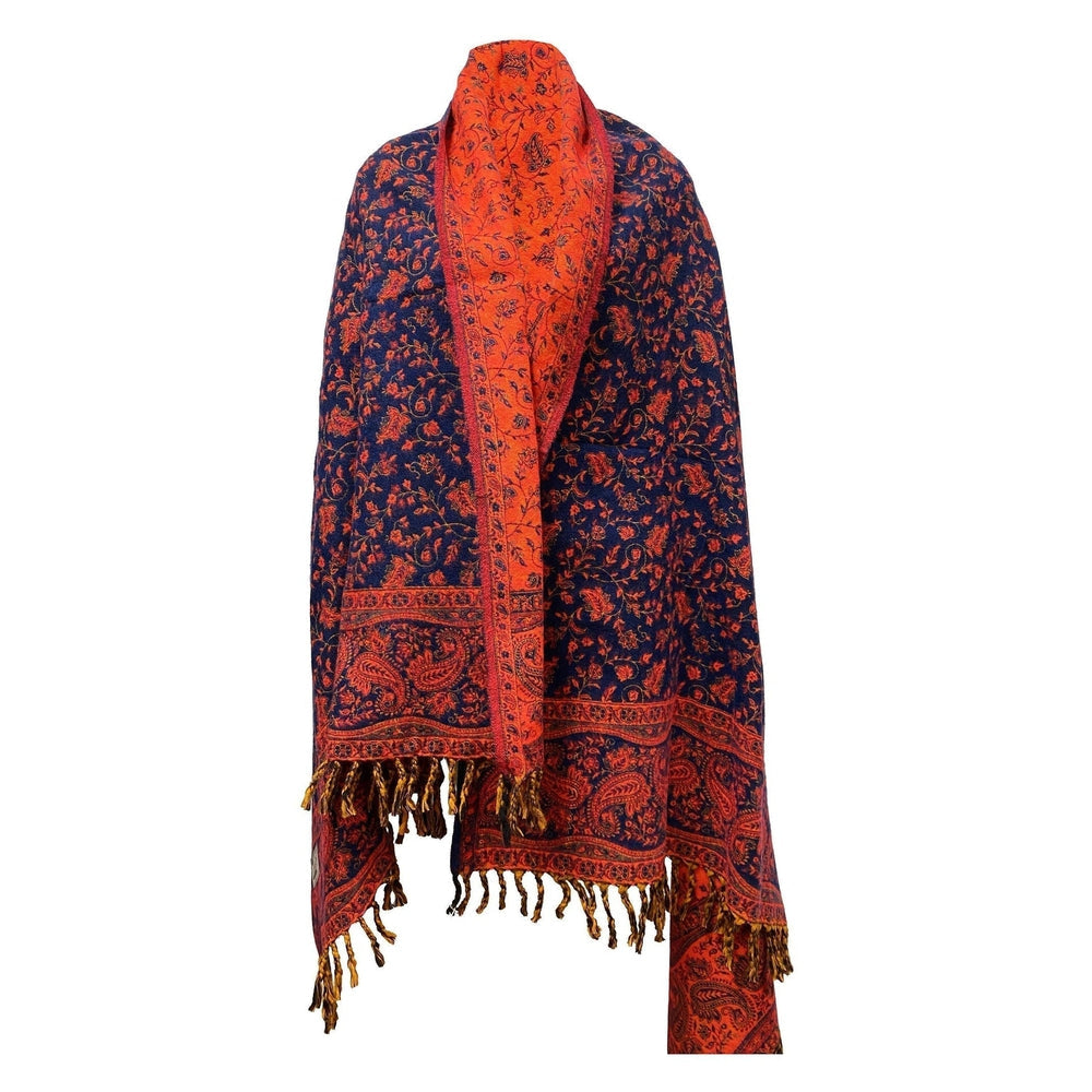 Buy Yak Wool Shawl | Very Warm Handmade Intricate Himalayan Design - Snuggle up into a soft, ultra warm & beautiful handmade Yak shawl, perfect for those chilly evenings; Hand loomed in Tibet, Nepal or India each piece is handcrafted by a tribal family pattern. This piece is fully reversible. The first pictures show the main view and the later pictures show the reverse view. Yak Wool: Yak is an animal that lives high in Himalayan mountains and is accustomed to extremely low temperatures. The down layer of w