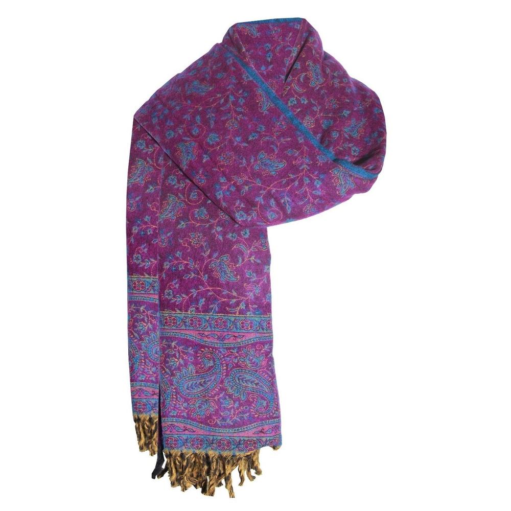 Buy Yak Wool Shawl | Very Warm Handmade Intricate Himalayan Design - Snuggle up into a soft, ultra warm & beautiful handmade Yak shawl, perfect for those chilly evenings; Hand loomed in Tibet, Nepal or India each piece is handcrafted by a tribal family pattern. This piece is fully reversible. The first pictures show the main view and the later pictures show the reverse view. Yak Wool: Yak is an animal that lives high in Himalayan mountains and is accustomed to extremely low temperatures. The down layer of w