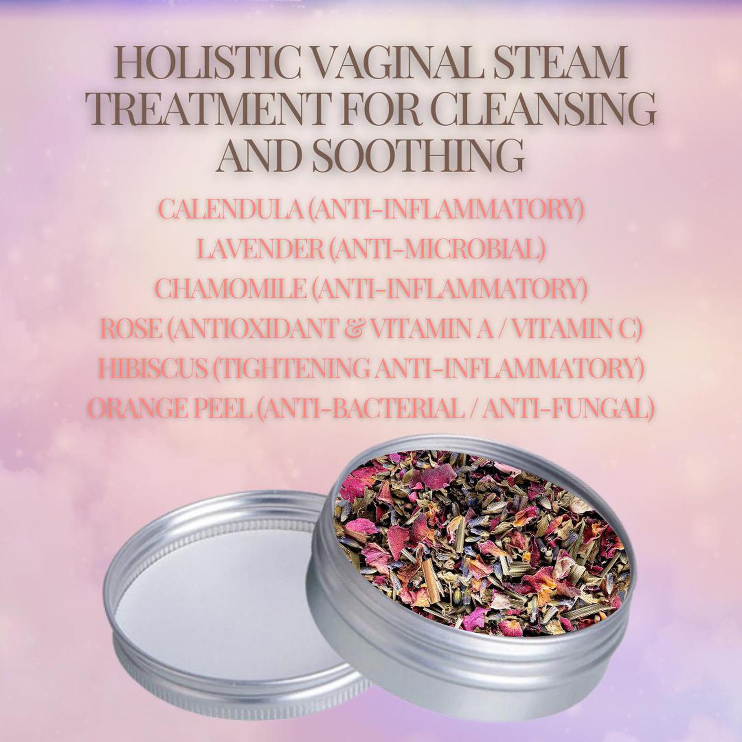 Organic Yoni Steam Herbs | Feminine Wellness & Relaxation - Shop our Organic Yoni Steam Herbs for feminine wellness. Holistic blend promotes relaxation, soothes cramps, and supports emotional and energetic cleansing. Buy Now at Sacred Remedy