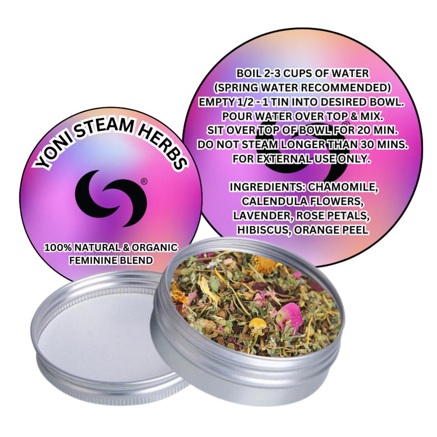 Nourish Your Inner Sanctuary with Organic Yoni Steam Herbs - Indulge in a restorative self-care ritual with our soothing Yoni Steam Herbs. Crafted with a blend of 100% organic botanicals (like chamomile, lavender, and calendula), these herbs are designed to promote wellness and relaxation. Buy Now at Sacred Remedy