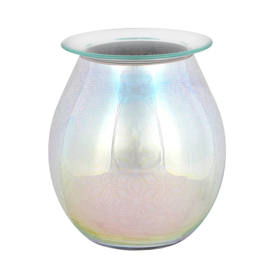 3D Glass Electric Wax Melt Burner - Geometric Aroma Lamp - Elevate your space with our 3D glass electric wax burner. Mesmerising geometric LED glow and flame-free aromatherapy diffusion. Shop now! Buy Now at Sacred Remedy
