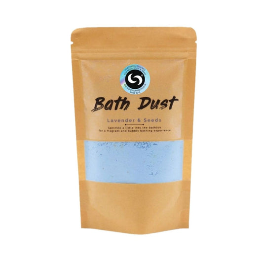 Buy Lavender & Seed Bath Dust - Soothing Relaxation for Your Skin - Indulge in pure bliss with our Lavender & Seed Bath Dust. This luxurious blend of calming lavender and exfoliating seeds transforms your bath into a spa-like retreat. Nourish your skin, soothe your senses, and escape the stresses of the day. at Sacred Remedy Online