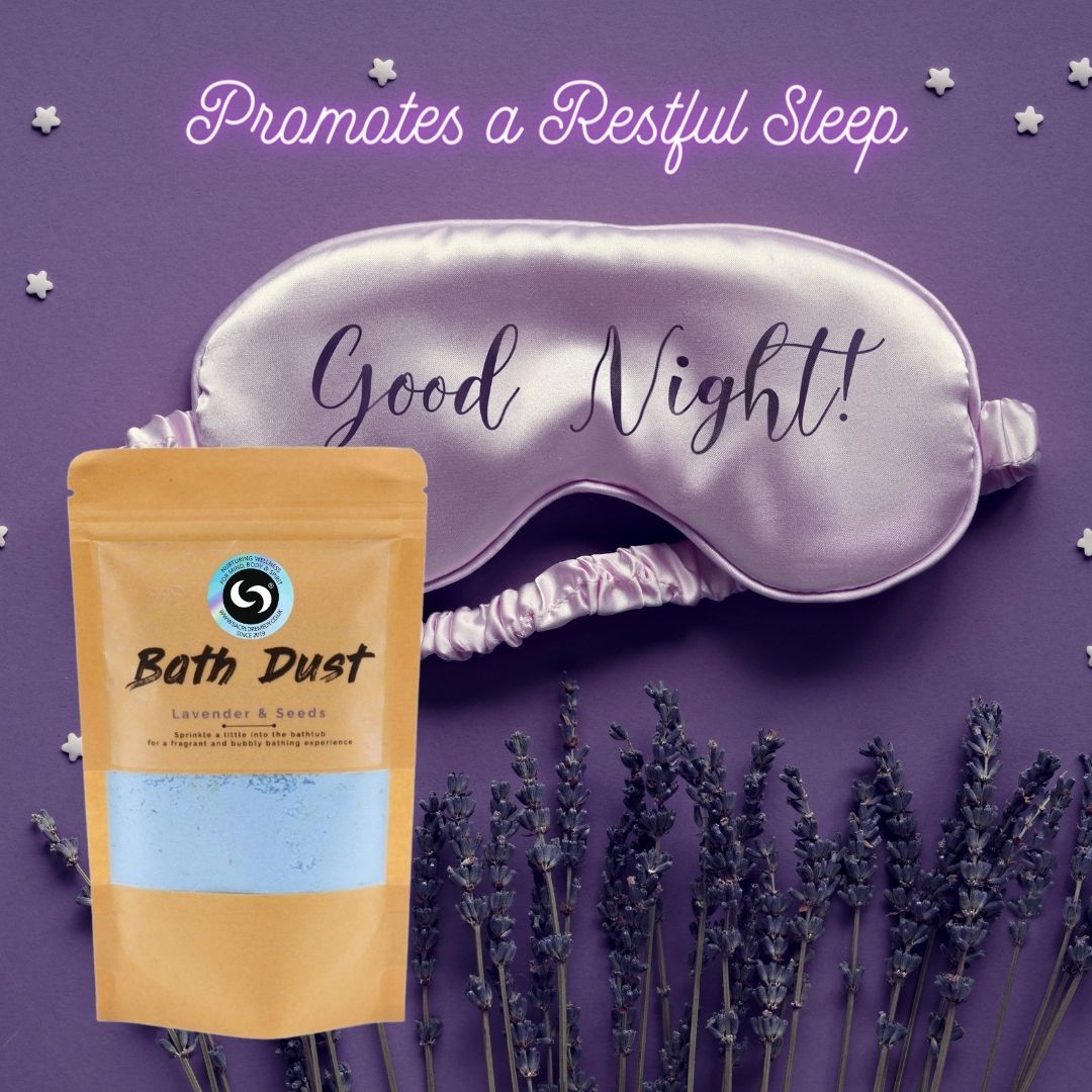 Buy Lavender & Seed Bath Dust - Soothing Relaxation for Your Skin - Indulge in pure bliss with our Lavender & Seed Bath Dust. This luxurious blend of calming lavender and exfoliating seeds transforms your bath into a spa-like retreat. Nourish your skin, soothe your senses, and escape the stresses of the day. at Sacred Remedy Online