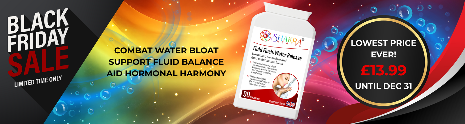 Black Friday sale banner for a supplement bottle with colorful background